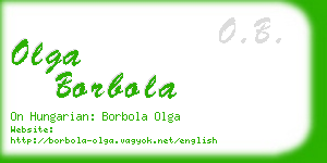 olga borbola business card